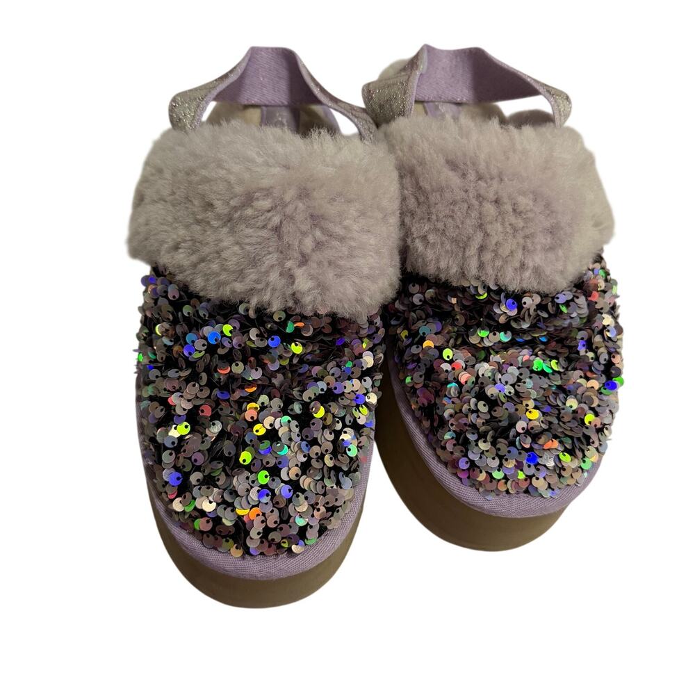 Ugg Funkette Chunky Sequin Platform Slippers Sz 1… - image 2